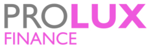 Prolux Systems finance logo displayed in purple and light grey.