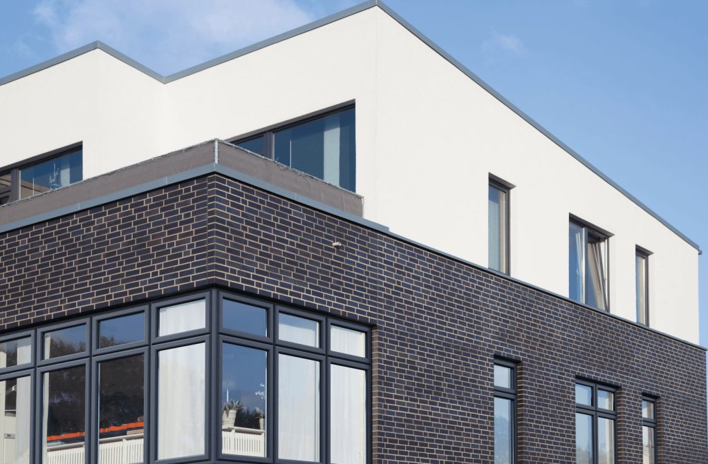 Modern Building With Black Window Fittings