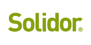 Solidor logo with green text on a white background