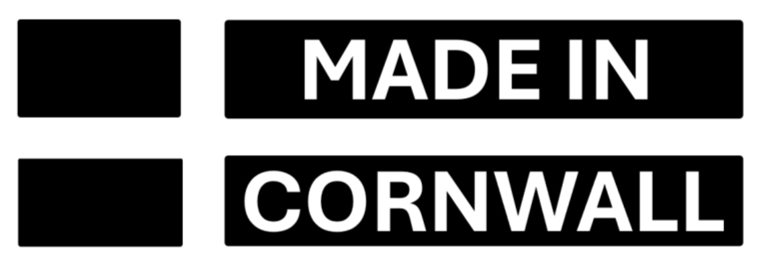 Window logo with the text "Made in Cornwall"